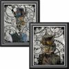 Animal in Clothes Giraffe and Owl Print Steampunk Wall Decor on Dictionary Book Pages, Unique Home Decor Gift Idea steampunk buy now online