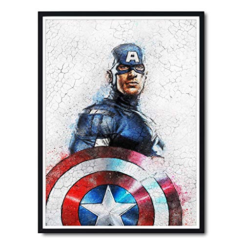 Captain America Abstract Movie Poster, The Avengers Graffiti Winter Soldier Art Print, 100% Cotton Giclee Quality, Superhero Wall Decor steampunk buy now online