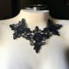 3 BLACK Lace Appliques in Venise Lace for Costumes, Garments, Lace Necklaces, Jewelry Design SBLA 399 by MaryNotMartha steampunk buy now online