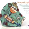 3ply UK Seamstress Face Mask - 100% Cotton, reusable & washable, adjustable fitted nose wire, nonwoven filter layer. Steampunk Explorer by PurpleHareDesigns steampunk buy now online