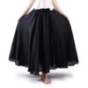 OCHENTA Women's Bohemian Style Elastic Waist Band Cotton Long Maxi Skirt Black 105cm steampunk buy now online