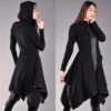 Black Hoodie, Oversized Hoodie, Quilted Cotton Jacket, Black Sweatshirt, Womens Blazer, Office Blazer, Extravagant Black Hoodie by THUNDERMODA steampunk buy now online Black Hoodie, Oversized Hoodie, Quilted Cotton Jacket, Black Sweatshirt, Womens Blazer, Office Blazer, Extravagant Black Hoodie by THUNDERMODA steampunk buy now online