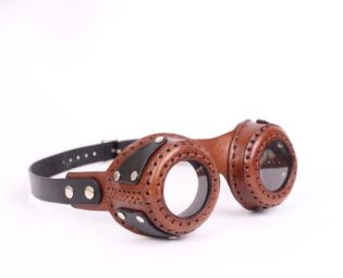 Leather Steampunk Handmade Goggles, Christmas gift by ceeleather steampunk buy now online