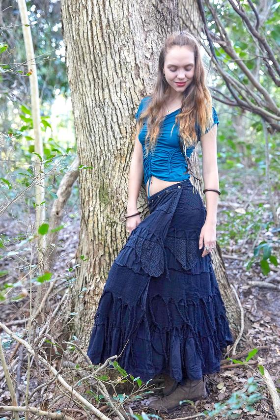 Women Gypsy Skirt, Steampunk Skirt, Flamenco Skirt, Elven Clothing, Bohemian Skirt, Pixie Skirt, Drape Skirt, Pixie Clothing, Hippie Skirt by EtnixByron steampunk buy now online