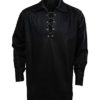 Cusfull Mens Classic Scottish Jacobite Ghillie Kilt Shirt (Medium, Black) steampunk buy now online