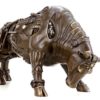 Contemporary Art Sculpture - Steam Punk Bull - Bronze Taurus - Figurine by Martin Klein - Animal Statue - Height: 20.0 cm - Width: 36.0 cm - 100 % Bronze - Wall Street Bull - Stock Exchange - Office steampunk buy now online