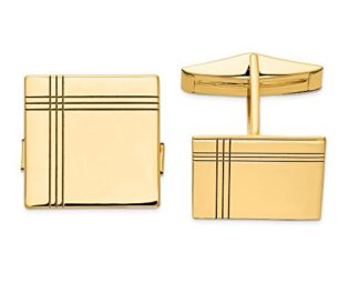 14k Yellow Gold Mens Square Line Design Cuff Links Cufflinks Link Fine Jewellery For Dad Mens Gifts For Him steampunk buy now online