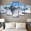 ZJJBH fresco 5 Pieces Of Mural Canvas Painting, Modular 150*80Cm Wall Art Home Decoration 5 Pieces Canvas Painting Modern Steampunk City And Airship Pictures Hd Print Blue Sky Boy Room Modular Poster steampunk buy now online ZJJBH fresco 5 Pieces Of Mural Canvas Painting, Modular 150*80Cm Wall Art Home Decoration 5 Pieces Canvas Painting Modern Steampunk City And Airship Pictures Hd Print Blue Sky Boy Room Modular Poster steampunk buy now online