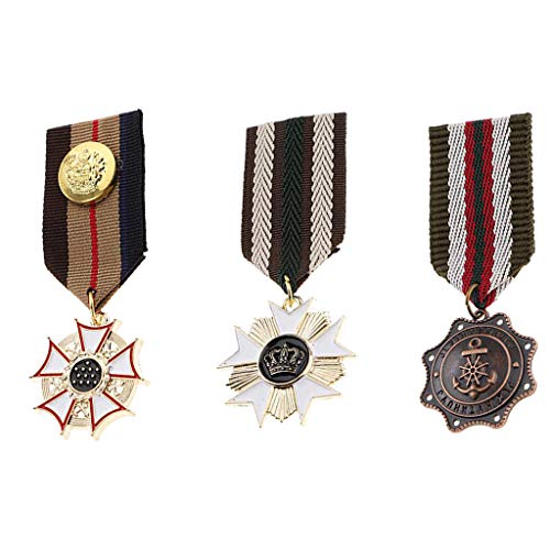 Fenteer 3 Pieces Retro Steampunk Badge Brooch Pin Metal Medal Costume Party Fancy Dress steampunk buy now online