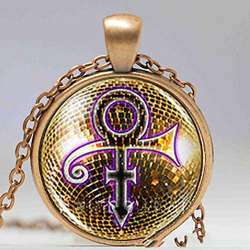 Prince RIP Gold Sign Symbol Shirt Poster Logo Mens Handmade Vintage Purple Rain Necklace Pendant Steampunk Jewelry Gift Chain steampunk buy now online