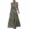 YUANCHENG Women Summer Dot Floral Print Sleeveless Dress Party Beach Dress,YE,L steampunk buy now online