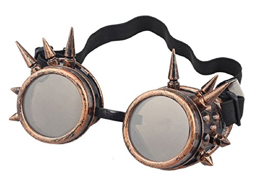 Ultra Bronze with Brown Lenses Spike Steampunk Goggles Steam Punk Men Womens Goggles Cyber Punk Pilot Goggles Women Accessories Rave Glasses Welding Goggles Flying Rustic Goggles Steam Punk Goggle steampunk buy now online