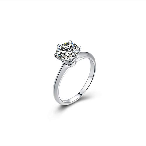 Aartoil Women Wedding Engagement Ring 18k White Gold 6-Prong Moissanite 1ct Size I 1/2 steampunk buy now online