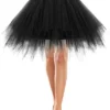 bbonlinedress Women's Short Vintage Petticoat Ballet Bubble Skirt 50s Puffy Tutu Black L steampunk buy now online