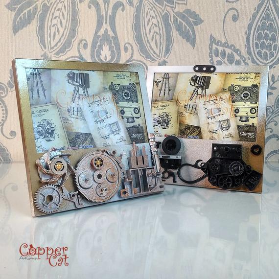 2pcs Photo frames 4x6 inch Wedding Gifts Picture Frame Home Decor Steampunk by CopperCatGroup steampunk buy now online