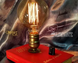 Book lamp Retro Table Lamp "Iluminante" by Copper Cat Art Group Steampunk handwork by CopperCatGroup steampunk buy now online