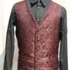 Burgundy and Black Regal brocade Waistcoat Goth Steampunk Victorian Edwardian Chap Groom Wedding Obsidian NEW by ObsidianGothic steampunk buy now online