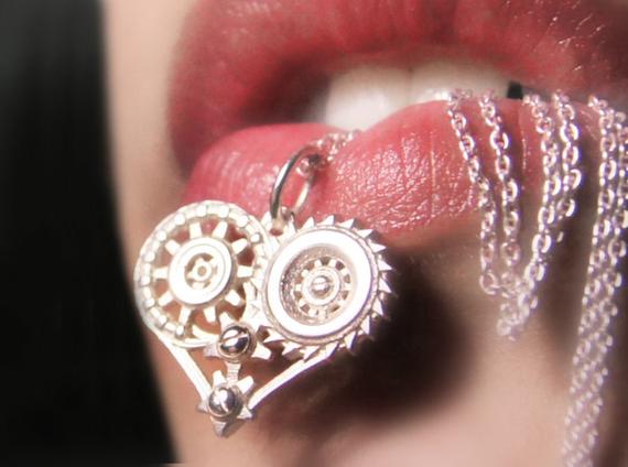 Mini Mechanical Steampunk Heart Pendant by JOYCOMPLEX steampunk buy now online