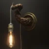 Octopus Wall Light Bracket - Tentacle Porthole Steampunk Sculpture - Industrial Wall Art Sea Pub Loft eco friendly paper mache gift by SimplyModernGoods steampunk buy now online Octopus Wall Light Bracket - Tentacle Porthole Steampunk Sculpture - Industrial Wall Art Sea Pub Loft eco friendly paper mache gift by SimplyModernGoods steampunk buy now online