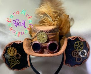Steampunk Inspired Mouse Ears, Gears, Goggles, Custom Ears by CaroMelaCreations steampunk buy now online