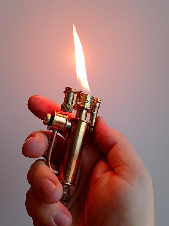 Steampunk lighter "Locomotive". EDC gear. lighter metro 2033 or fallout. zippo liquid filling. by WarmKnives steampunk buy now online