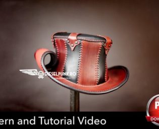 Top Hat PATTERN - DIY Hat - Pdf Download - Steampunk Hat - Video Tutorial by DieselpunkRo steampunk buy now online