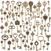 JuanYa Wholesale 70 Pieces Antique Bronze Vintage Skeleton Mixed Key Charms DIY Necklace Pendant for Handmade Jewelry Making steampunk buy now online