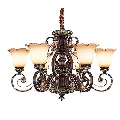 Post Chandelier - Chandelier Retro Simple Wrought Iron Lighting Foyer Decoration Ceiling Lamp Remote Control Switch Antique Lighting，82x53cm steampunk buy now online