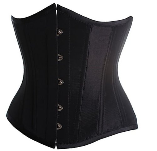 SZIVYSHI Women'S Underbust Satin Lace Up Waist Cincher Corset Shaper Bustier Top Black 4XL steampunk buy now online