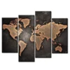 General World Map Black Background Wall Art Painting Pictures Print On Canvas Art The Picture For Home Modern Decoration steampunk buy now online