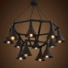 Raelf 12-lamp Retro Chandelier Industrial Ceiling Lamp Steampunk Chandelier E27/E26 Rust Antique Water Pipe Chandelier Bar Cafe Black Vintage Metal Water Pipe Edison 12 Light Chandelier Copper steampunk buy now online