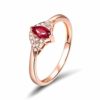 Socoz 18K Rose Gold Couple Wedding Rings,Ruby Shaped Marquise 0.35Ct Women Rose Gold Proposal Ring pink gold steampunk buy now online