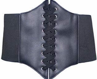 HOEREV® Elastic Wide Band Elastic Tied Waspie Corset Waist Belt steampunk buy now online