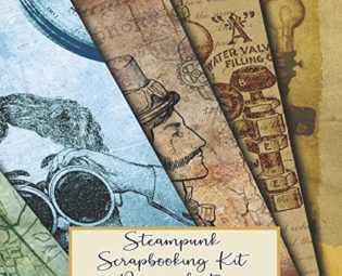 Steampunk scrapbooking kits paper sheets: Scrapbooking kit in a book for creating your own sketchbooks -  Emphera elements for decoupage, journaling, ... scrap book albums (Scrap book paper kits) steampunk buy now online