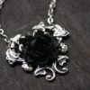 Black Rose Necklace - Gothic Steampunk Necklace by robinhoodcouture steampunk buy now online