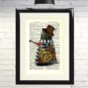 Dictionary Art Print Steampunk Dalek Dr Who Framed Vintage Poster Picture Handmade Original Artwork Book Page Home Decor by A1HeartnHome steampunk buy now online
