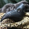 Genuine Leather Steampunk Handmade Hand Stitched Plague Doctor Mask Beak Face Mask Costume Halloween Party by Blackskullarmoury steampunk buy now online