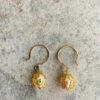 Gold Filigree Wrapped Pearl Drop earrings by GrannyandtheGeek steampunk buy now online