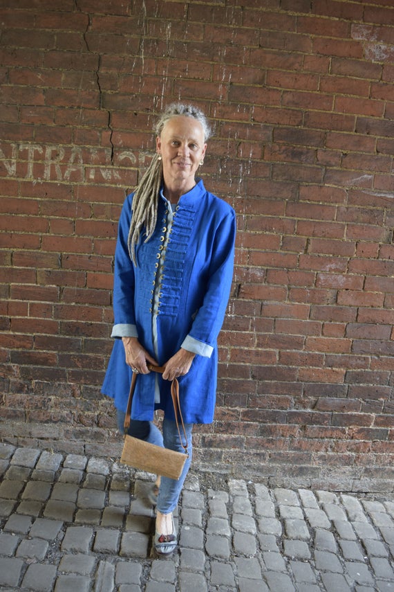 Sergeant Coat in nettle, Long coat, Fitted style by TexturaDesigns steampunk buy now online