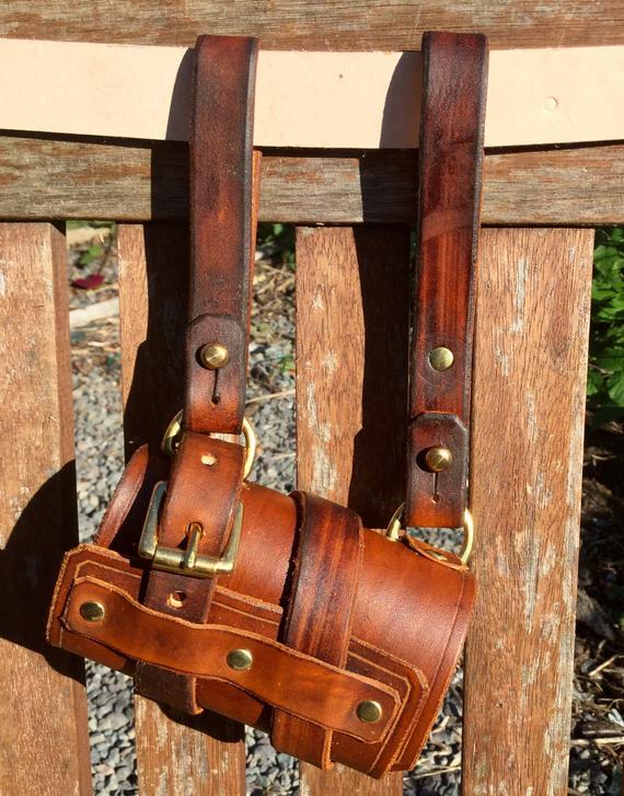 Steampunk adjustable leather parasol holster by BroadarrowJack steampunk buy now online