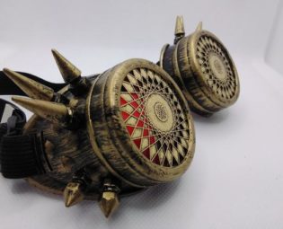 Steampunk kaleidoscope design goggles spike rave glasses victorian goggles by FindunusualCrafts steampunk buy now online