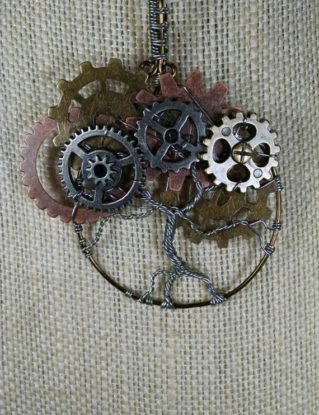 Steampunk Tree of Life Necklace Set by MansfieldMetalworks steampunk buy now online