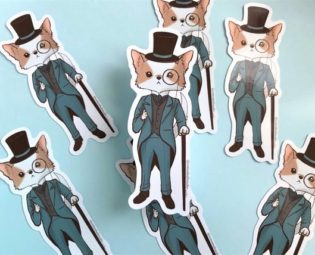 Top hat and Monocle 18th Century Classic Gentleman Mochi by CottonballStudio steampunk buy now online