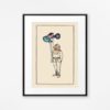 Vintage Surreal Print, Funny Steampunk Diver Wall Print, Vinatge Balloons by BrightBlueStar steampunk buy now online
