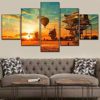 GSDFSD Canvas Prints Wall Art Steampunk Landscape 5 Pieces Painting Contemporary Picture Home Decoration for Bedroom Framed Ready to Hang steampunk buy now online