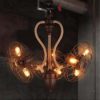 JYYJTDD Hanging Lamp Retro Chandelier Industrial Vintage Loft Three Heads Fan Pendant Ceiling Lights Baking Color Wrought Iron Hemp Rope Hanging Light For Living Room, Bar, Cafe, Restaurant steampunk buy now online