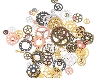 iufvbgxdh Jewelry Cogs 100 Grams Assorted Antique Steampunk Gears Charms Cogs, for Jewelry Making Accessory & Crafting, Mixed Colors steampunk buy now online