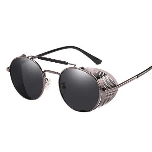 AidShunN Unisex SteamPunk Sunglasses Classic Retro Style Metal Round Goggle steampunk buy now online