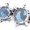 4sold Unisex Round Rave Cosplay Steampunk Goggles UV400 Premium Quality Cyber Glasses Victorian Punk Style Welding Cosplay in a Gothic Style Goth Rustic Rivet Vintage Led (Studs Grey Grid) steampunk buy now online