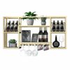 Wall Mounted Shelf Racks Steampunk Holder Shelves Goods Racks Wrought Iron Home Wine Cabinet Wall Hanging Wine Rack Living Room Display Storage Wall Grape Wine Rack Hanging Wine Glass Rack 120*25*60cm steampunk buy now online